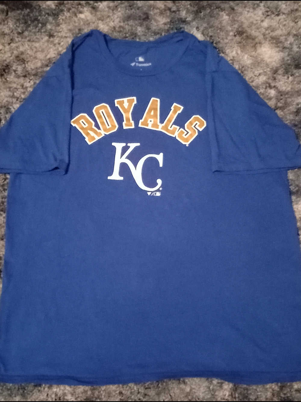 Fanatics Kansas City Royals Graphic Tee in Blue and Gold Fanatics Large